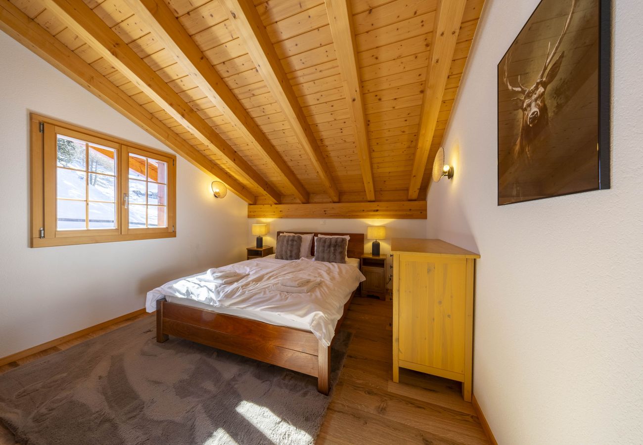 Chalet in Haute-Nendaz - Chalet Nid Blanc wood burning hottub