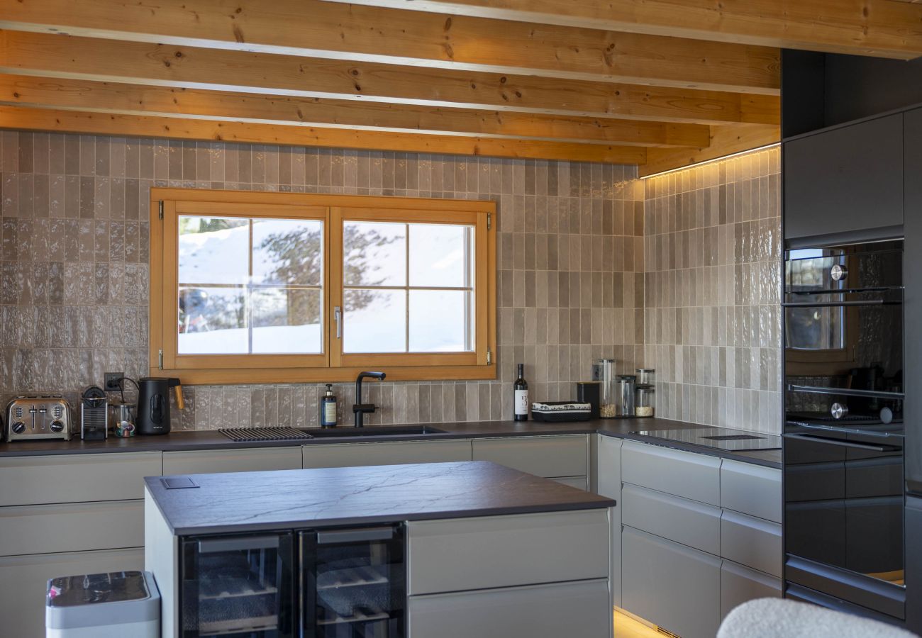 Chalet in Haute-Nendaz - Chalet Nid Blanc wood burning hottub