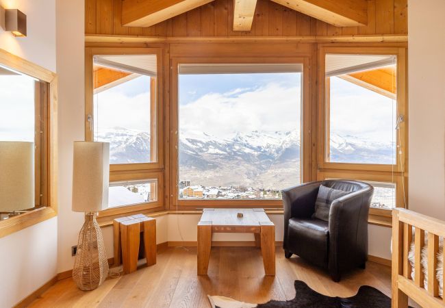 Chalet in Haute-Nendaz - Chalet Enchanteur sauna, jacuzzi, 13pax