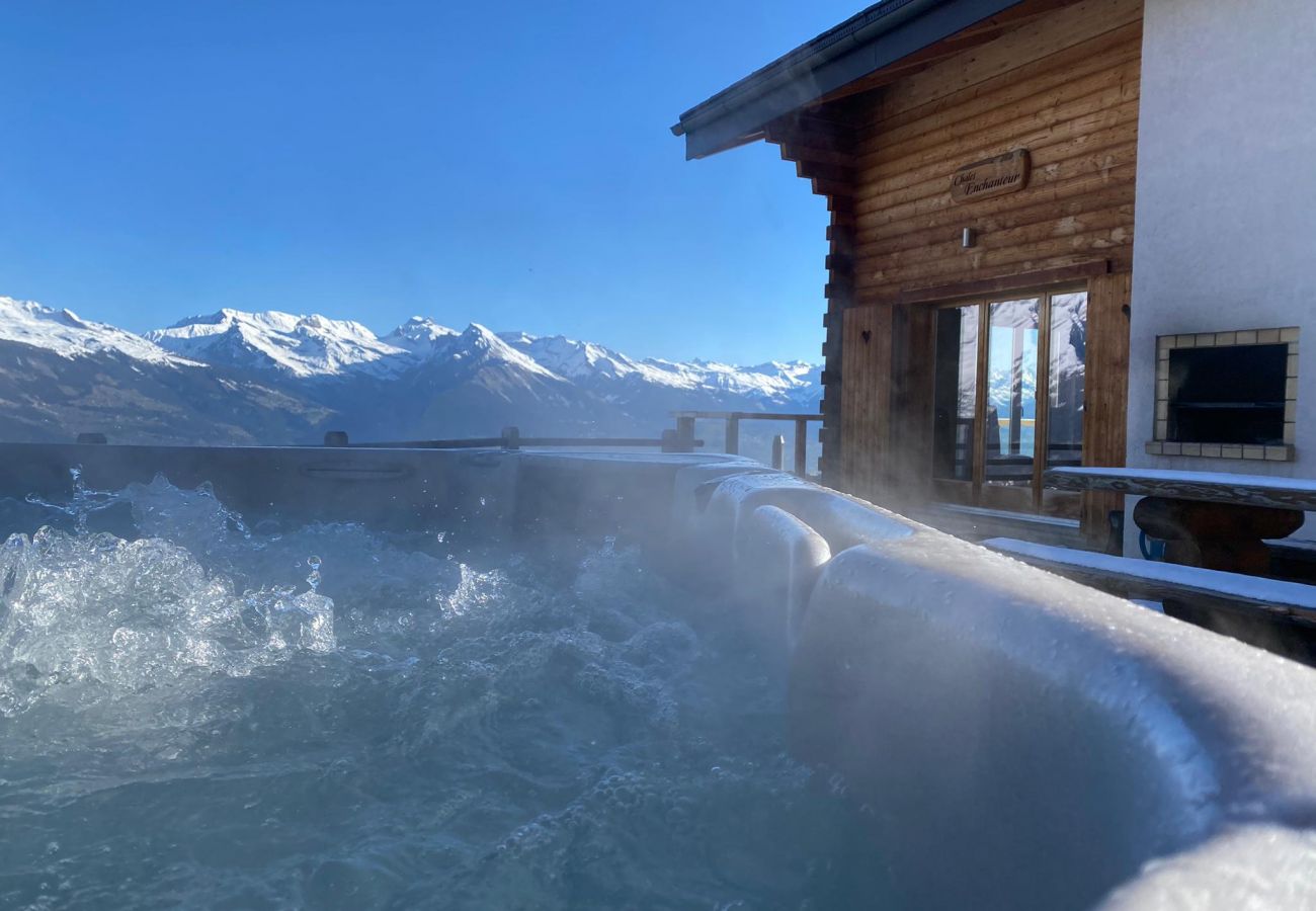 Chalet in Haute-Nendaz - Chalet Enchanteur sauna, jacuzzi, 13pax