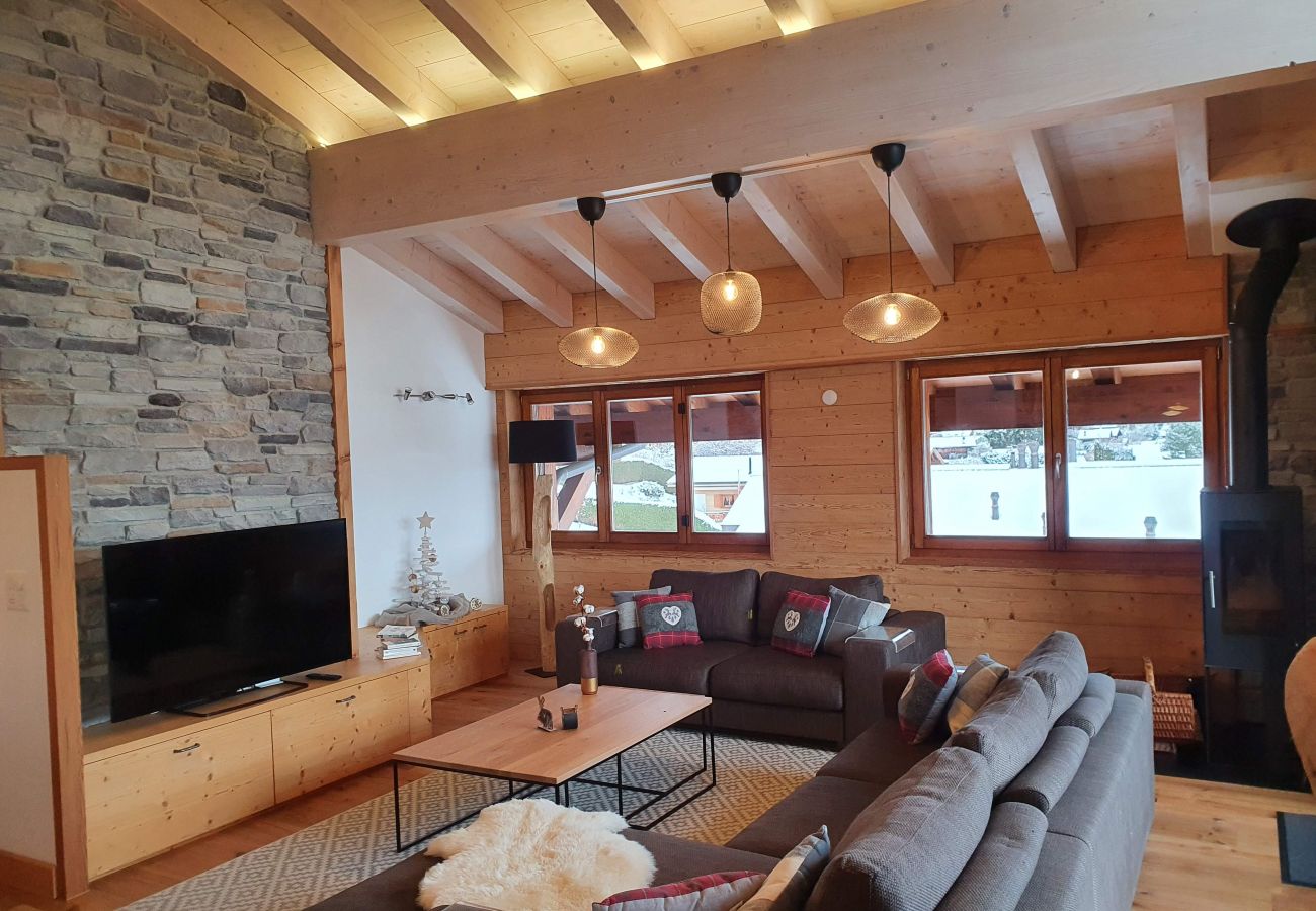 Living room in apartment in the centre of Nendaz 4 Valleys 