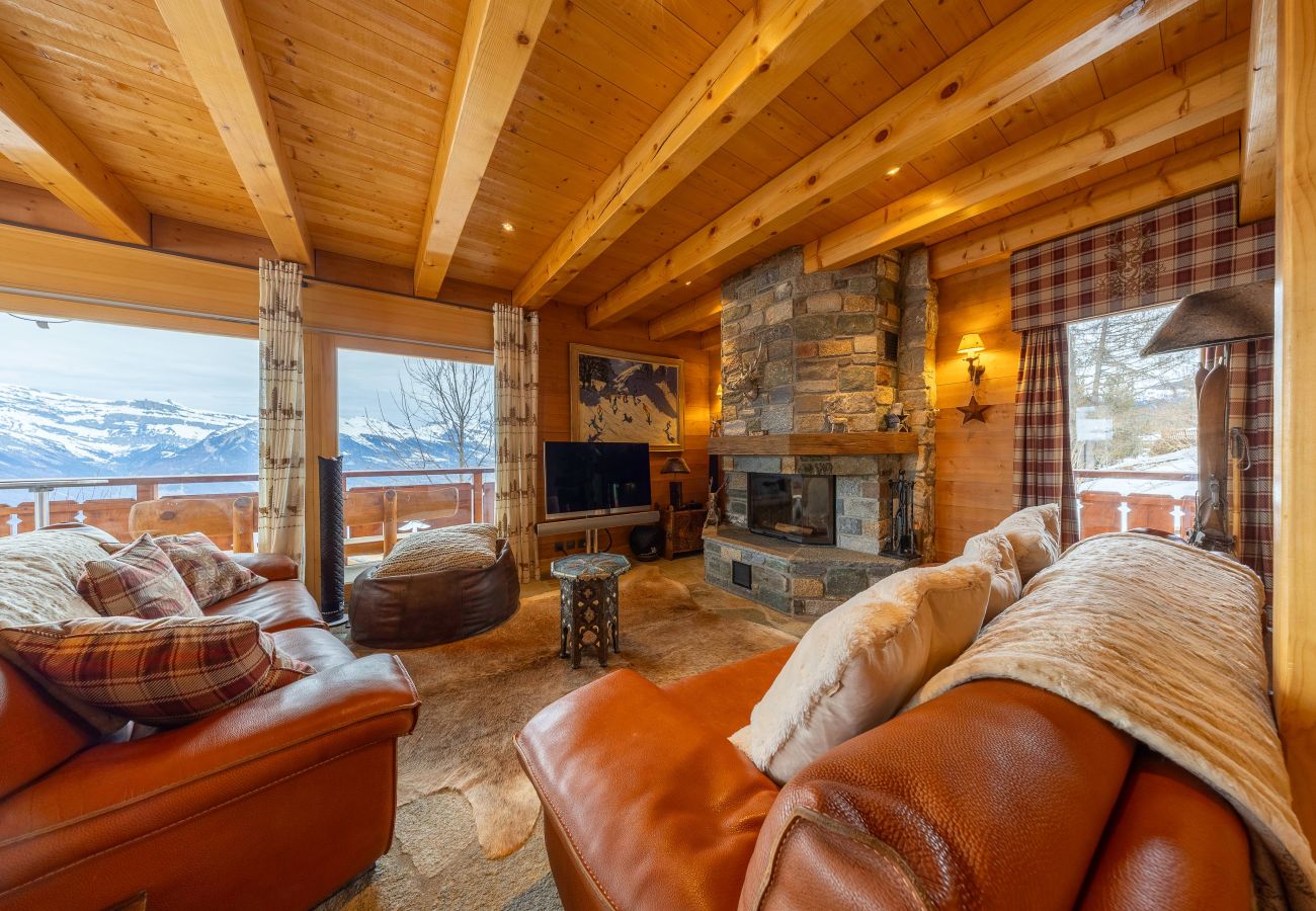Chalet in Haute-Nendaz - Chalet Chafrebelle - sauna & view