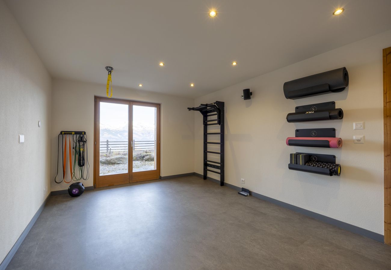 Chalet in Haute-Nendaz - Chalet Chevalier, gym, hot tub, sauna
