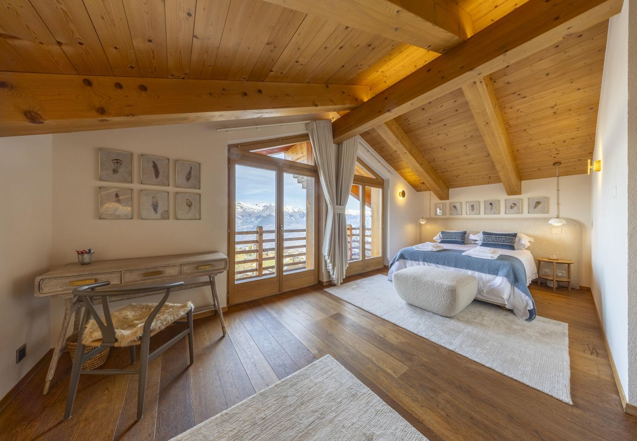 Chalet in Haute-Nendaz - Chalet Chevalier, gym, hot tub, sauna