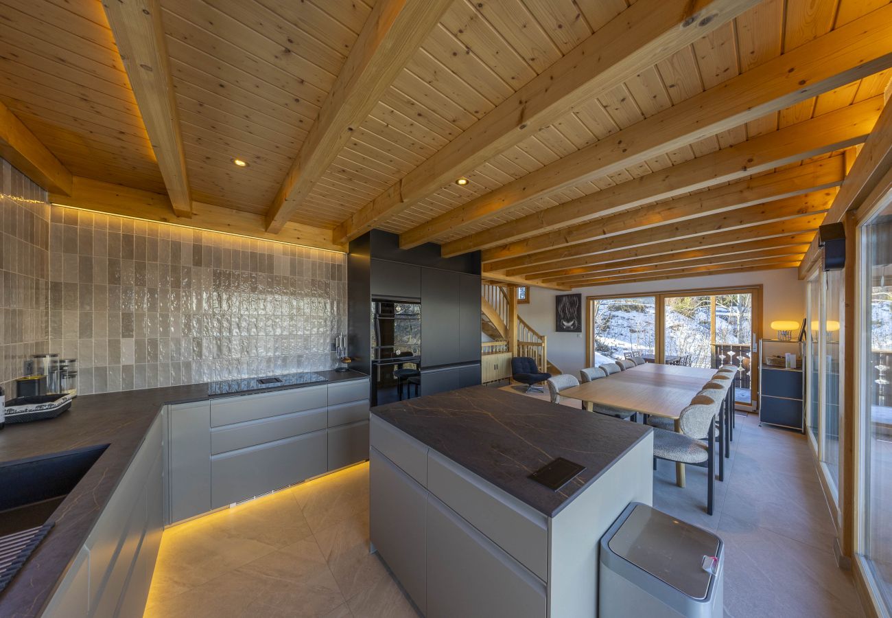 Chalet à Haute-Nendaz - Chalet Nid Blanc wood burning hottub