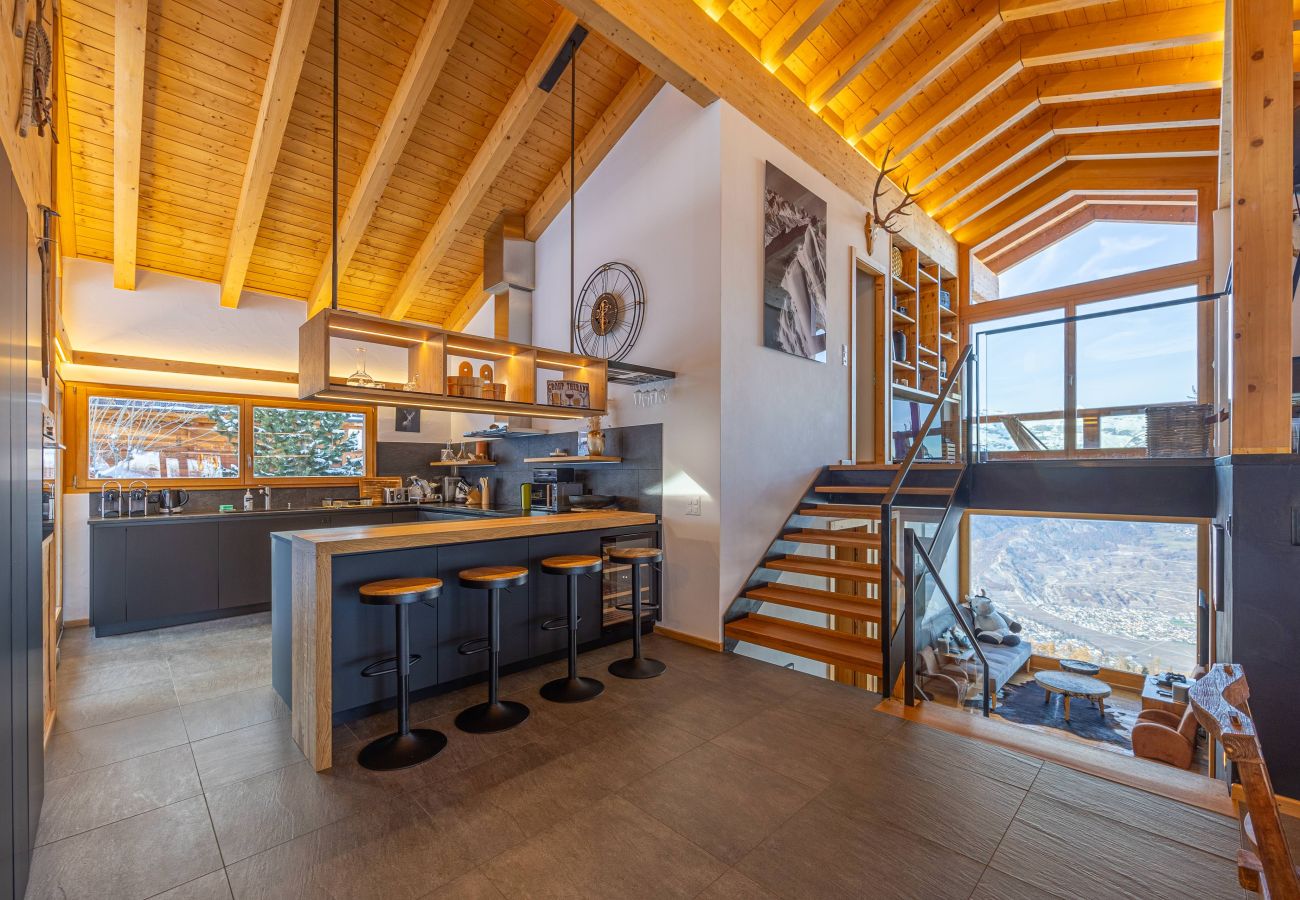 Chalet à Haute-Nendaz - Chalet Ciel Etoilé - vue splendide